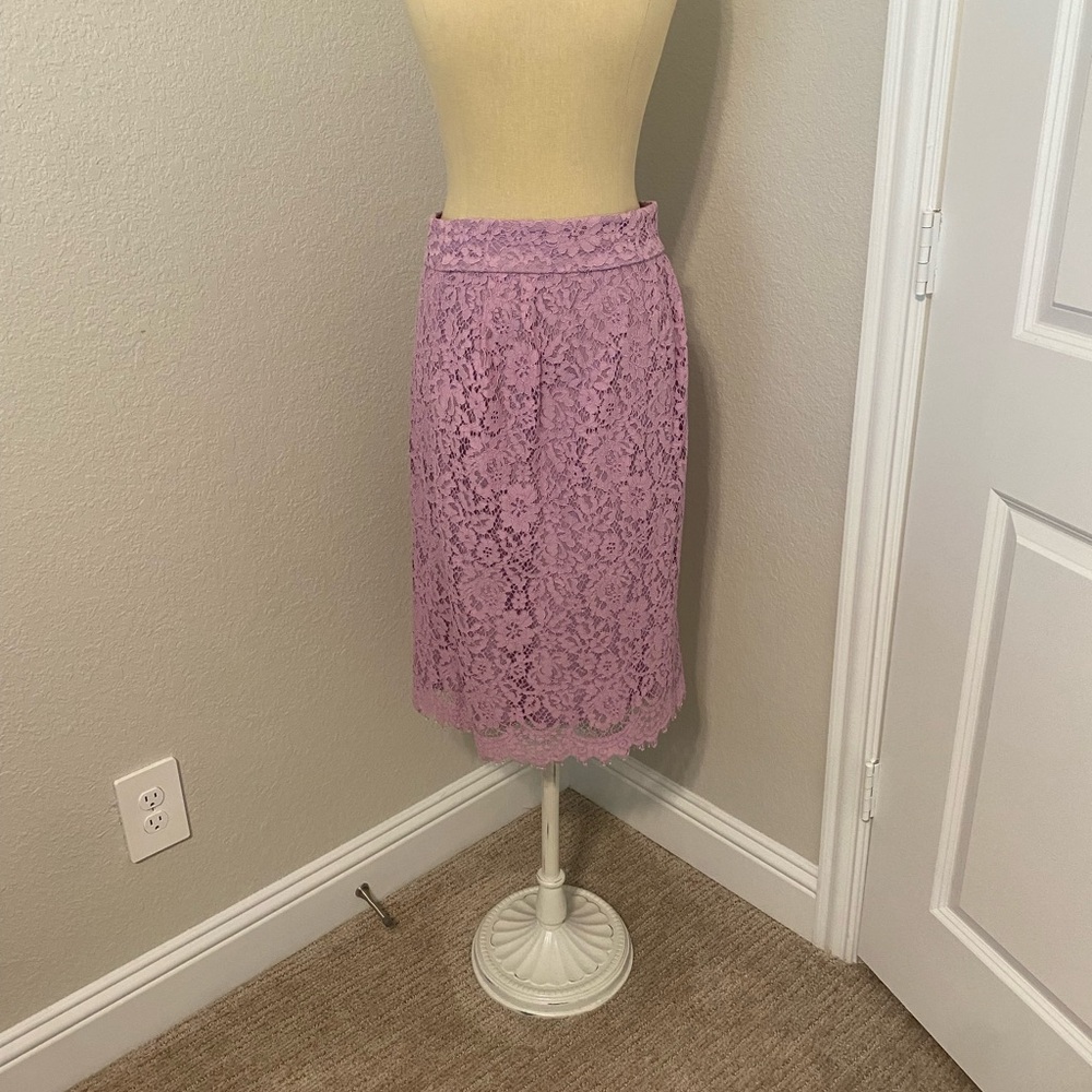 J. Crew lilac lace skirt